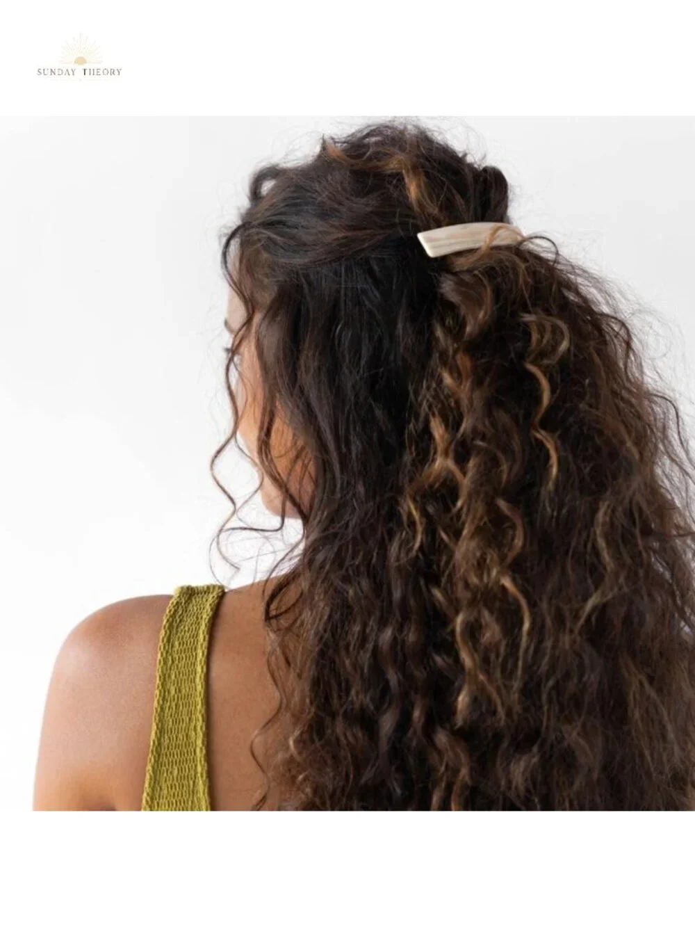 France Luxe Classic Rectangle Barrette for Fine Hair, Lightweight French Clasp,